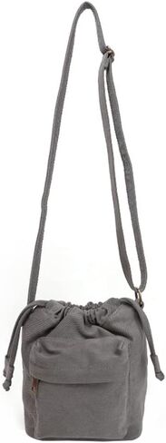 Small Crossbody Bag for Women Shoulder Bag Mini Drawstring Bucket Bag Canvas Tote Handbag Cellphone Bag Purse in Saudi Arabia