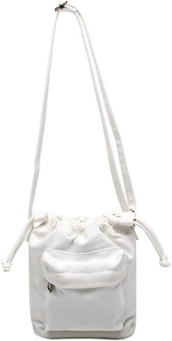 Small Crossbody Bag for Women Shoulder Bag Mini Drawstring Bucket Bag Canvas Tote Handbag Cellphone Bag Purse in Saudi Arabia