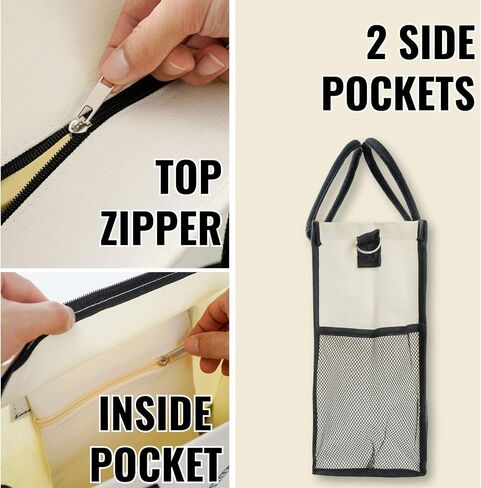 هدايا مدير InnoBeta للنساء، لأنني المدير، لهذا السبب، حقيبة قماش للأصدقاء وزملاء العمل، حقيبة مع إغلاق بسحاب علوي وحزام كتف لعيد الميلاد in Kuwait