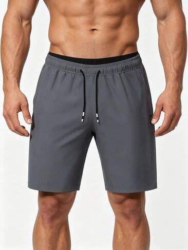 Plus Size Mens Athletic Shorts Quick Dry Running Workout Basketball Shorts with Pockets for Gym Running Golf Sports in Kuwait