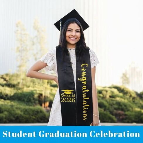Graduation Stole Sash Unisex Class of 2026 Graduation Stole in Kuwait