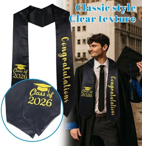 Graduation Stole Sash Unisex Class of 2026 Graduation Stole in Kuwait