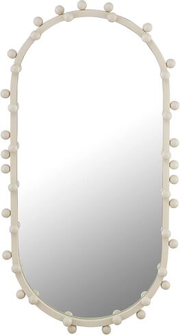 Tov Furniture Bubbles Ivory Cream Metal Frame Oval Wall Mirror in Saudi Arabia