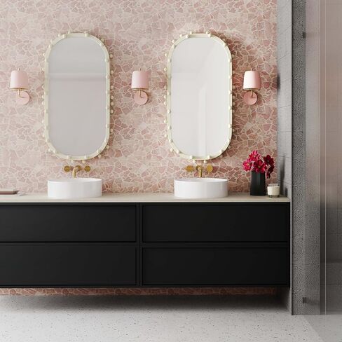 Tov Furniture Bubbles Ivory Cream Metal Frame Oval Wall Mirror in Saudi Arabia