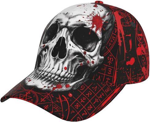 Skull Magic Abstract Baseball Cap Snapback Hats Adjustable Trucker Hat for Men Women in Saudi Arabia
