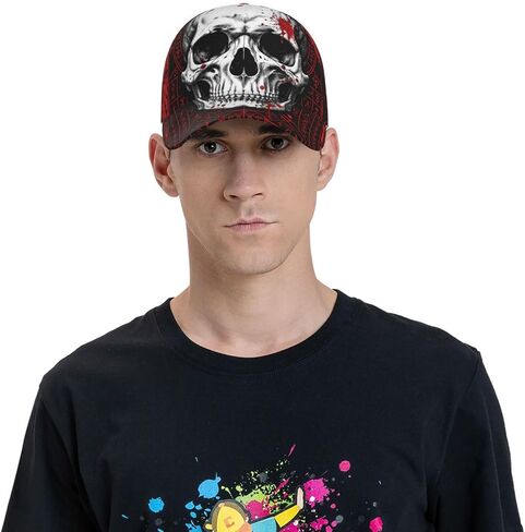Skull Magic Abstract Baseball Cap Snapback Hats Adjustable Trucker Hat for Men Women in Saudi Arabia