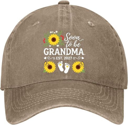 Soon to Be Grandma 2027 Hat for Mens Low Profile Washed Distressed Baseball in Kuwait