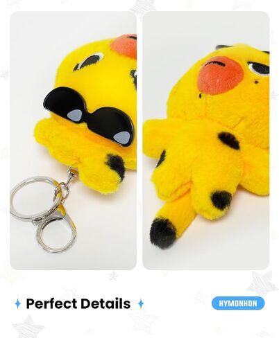 Cute Plush Keychain Soft Stuffed Cartoon Animal Pendant for Women Backpack Tote Purse Charm Decor Accessory in Saudi Arabia