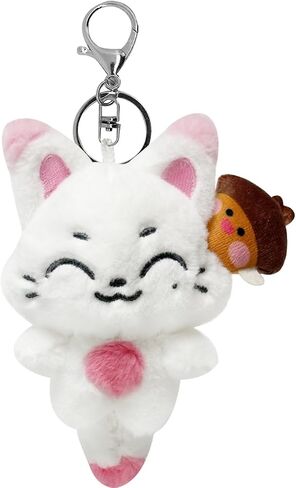 Cute Plush Keychain Soft Stuffed Cartoon Animal Pendant for Women Backpack Tote Purse Charm Decor Accessory in Saudi Arabia