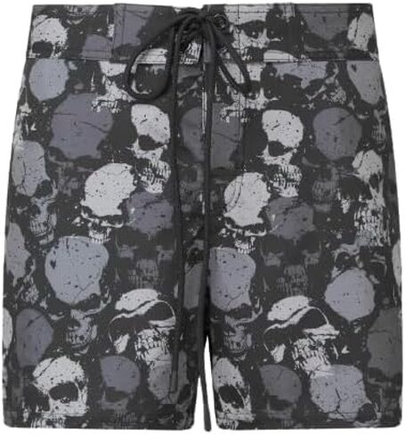 Killstar Sepulture Swim Shorts Skull Mens Drawstring Goth Grunge Punk-XXL Black in Saudi Arabia