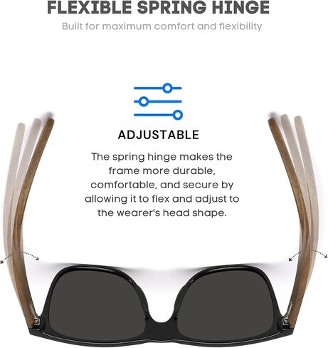 XXL Size Extra Large 156MM Polarized Square Wood Sunglasses Big Wide Heads Men UV400 Wooden Glasses in Saudi Arabia