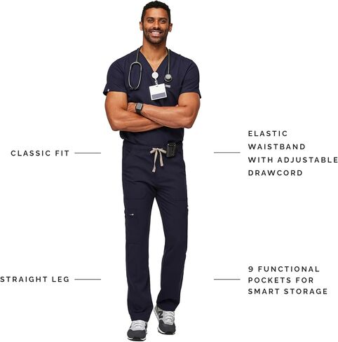 FIGS Cairo Cargo Scrub Pants for Men – Navy Blue, Tall 2XL in Saudi Arabia