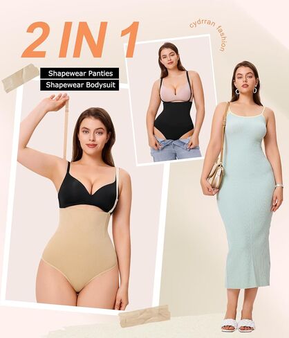 CYDREAM Shapewear Tummy Control Bodysuits for Women Fajas Body Shaper Underwear Compression Stomach Belly Open Bust Bodysuit in Saudi Arabia