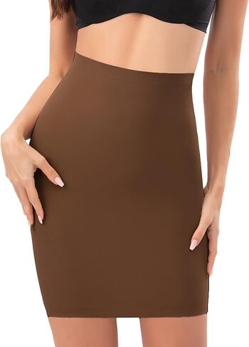 Half Slip Shapewear for Women Under Dresses Tummy Control Slips Seamless Tight Skirt in Saudi Arabia