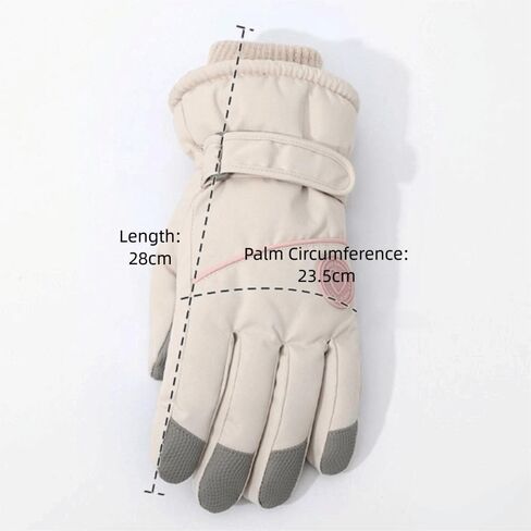 Women's Winter Ski Gloves - Touchscreen Waterproof Thermal Gloves for Snowboarding & Motorcycle Cycling, Windproof Anti-Slip Design in Saudi Arabia
