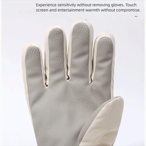 Women's Winter Ski Gloves - Touchscreen Waterproof Thermal Gloves for Snowboarding & Motorcycle Cycling, Windproof Anti-Slip Design in Saudi Arabia
