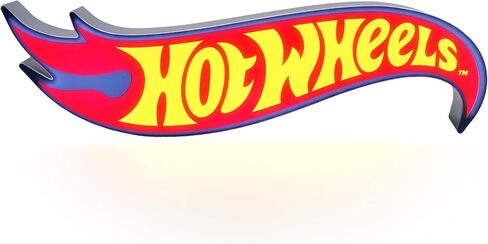 Paladone Hot Wheels Logo Light – Officially Licensed Racing Logo Icon Night Light, Racetrack Playroom Decor and Gift for Boys and Girls, Toy Car and Bedroom Accessory in Saudi Arabia