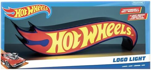 Paladone Hot Wheels Logo Light – Officially Licensed Racing Logo Icon Night Light, Racetrack Playroom Decor and Gift for Boys and Girls, Toy Car and Bedroom Accessory in Saudi Arabia