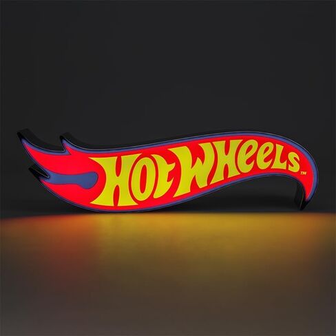 Paladone Hot Wheels Logo Light – Officially Licensed Racing Logo Icon Night Light, Racetrack Playroom Decor and Gift for Boys and Girls, Toy Car and Bedroom Accessory in Saudi Arabia