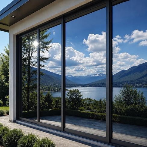 BAOOOFU Window Privacy Film - 30 Inch x 19.5 Ft Reflective Window Tint for Home Heat Blocking, 99% UV Protection Heat Control House Tint for Sliding Glass Front Door, Energy Saviing in Saudi Arabia