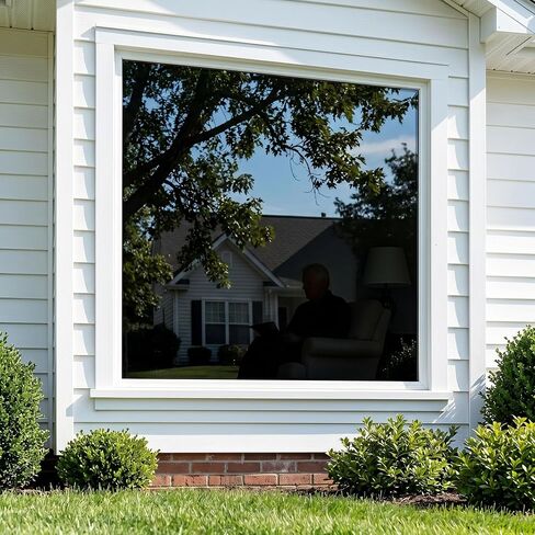BAOOOFU Window Privacy Film - 30 Inch x 19.5 Ft Reflective Window Tint for Home Heat Blocking, 99% UV Protection Heat Control House Tint for Sliding Glass Front Door, Energy Saviing in Kuwait