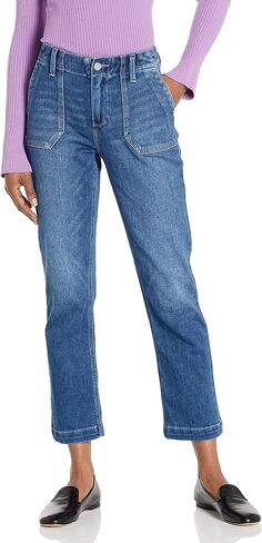 PAIGE Women's Mayslie Straight Ankle Jeans in Kuwait