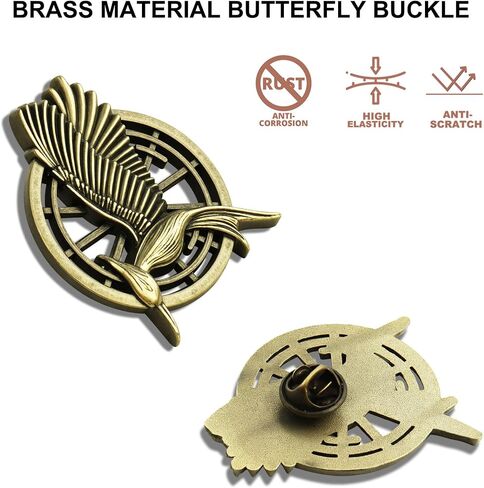 2/10/50 Pack The Hunger Games: Catching Fire Mockingjay Pin Bulk Brooch Badge 1.77" in Fan Collection in Saudi Arabia