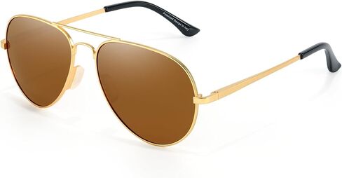 SODQW Tangle Free Aviator Sunglasses for Women Men with Metal Frame, Mirrored Polarized with UV Protection in Saudi Arabia