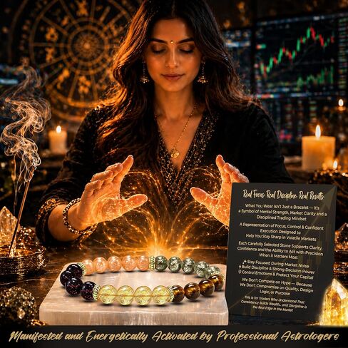 BullionX Profit Booster Bracelet for Men & Women — 5 Stone Trader Bracelet with Natural Pyrite Tiger Eye Garnet Sunstone & Golden Crystal, Wealth Manifestation Bracelet for Stock Market Investors, Gift for Traders with Authenticity Certificate in Saudi Arabia