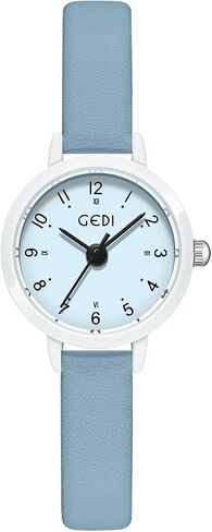 CARLIEN Women's Small Cute Simple Easy to Read Analog Quartz Watches Candy Colors PU Leather Strap Classic Fashion Ladies Wrist Watch Waterproof in Kuwait