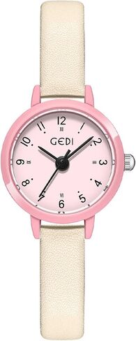 CARLIEN Women's Small Cute Simple Easy to Read Analog Quartz Watches Candy Colors PU Leather Strap Classic Fashion Ladies Wrist Watch Waterproof in Saudi Arabia