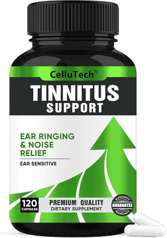 Tinnitus Relief for Ringing Ears Supplement 1200MG,Supports Hearing Loss & Ear Health- Help Ringing in The Ears & Tinnitus Symptoms,120 Capsules(60-Day Supply) in Saudi Arabia