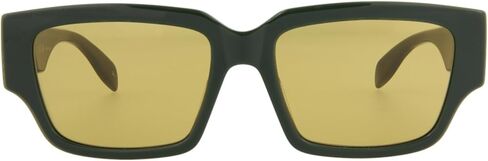 Alexander McQueen Square/Rectangle Sunglasses Green Green Yellow Luxury Eyewear Made In Italy Acetate Frame Designer Fashion for Everyday Luxury in Saudi Arabia