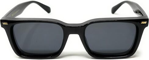 LOCS Hardcore Shades Square Frame Sunglasses, Black with Dark Gray Lenses, UV Protection in Kuwait