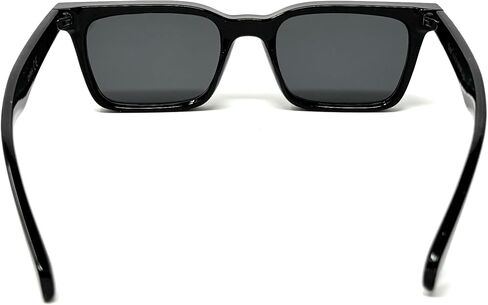 LOCS Hardcore Shades Square Frame Sunglasses, Black with Dark Gray Lenses, UV Protection in Kuwait