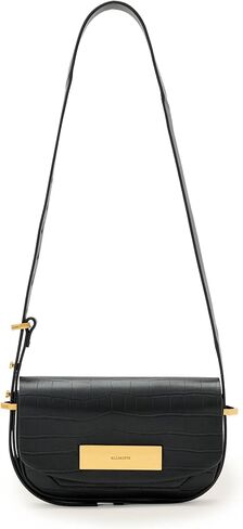 AllSaints Etta Croc Xbody W569XD Black One Size in Saudi Arabia
