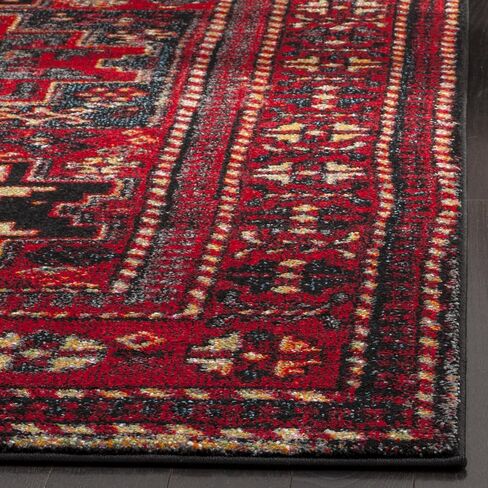 سجادة SAFAVIEH العتيقة من مجموعة همدان - 2'7" × 5'، أحمر ومتعدد، تصميم فارسي شرقي، لا يتساقط ويسهل العناية به، مثالي للمناطق ذات حركة المرور العالية في المدخل، وغرفة المعيشة، وغرفة النوم (VTH213A) in Kuwait