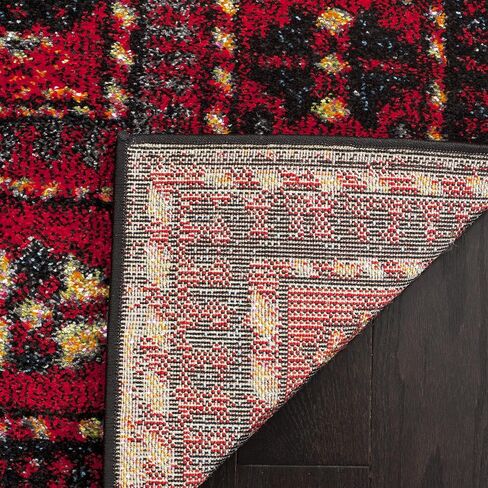 سجادة SAFAVIEH العتيقة من مجموعة همدان - 2'7" × 5'، أحمر ومتعدد، تصميم فارسي شرقي، لا يتساقط ويسهل العناية به، مثالي للمناطق ذات حركة المرور العالية في المدخل، وغرفة المعيشة، وغرفة النوم (VTH213A) in Kuwait