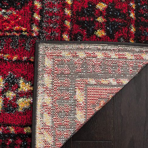 سجادة SAFAVIEH العتيقة من مجموعة همدان - 2'7" × 5'، أحمر ومتعدد، تصميم فارسي شرقي، لا يتساقط ويسهل العناية به، مثالي للمناطق ذات حركة المرور العالية في المدخل، وغرفة المعيشة، وغرفة النوم (VTH213A) in Kuwait