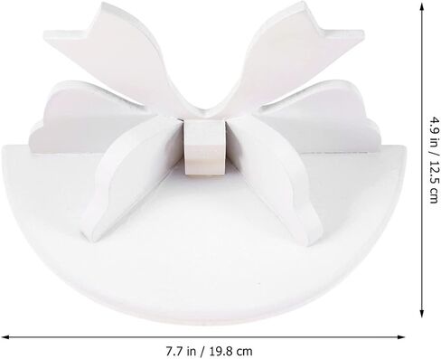 DOITOOL Wooden Floating Shelf Wall Mounted, Nordic Style Butterfly Semicircle Storage Shelf for Wall, Decoration Shelves for Bathroom, Bedroom, Kitchen, Living Room Display (White) in Saudi Arabia