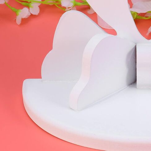 DOITOOL Wooden Floating Shelf Wall Mounted, Nordic Style Butterfly Semicircle Storage Shelf for Wall, Decoration Shelves for Bathroom, Bedroom, Kitchen, Living Room Display (White) in Saudi Arabia