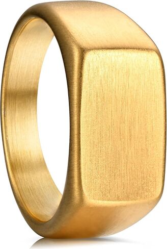 King Ring 10mm Seal Rings – Sand Surface Stainless Steel Bands for Men – Designed in USA in Saudi Arabia