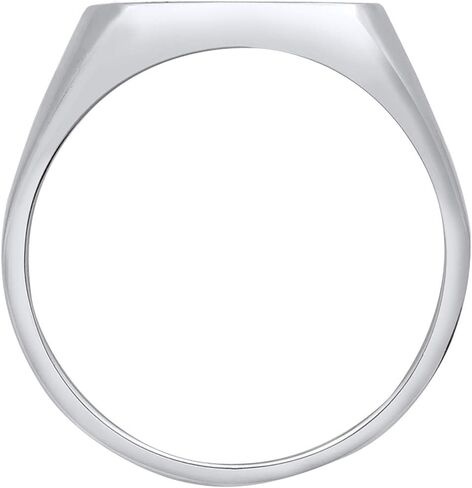 kuzzoi Solid 925 Sterling Silver Men's Silver Ring, Signet Rings for Men with Engraving, 0601860719 in Saudi Arabia