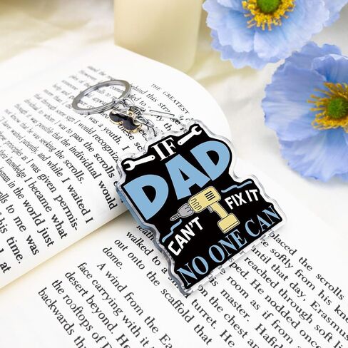 Dad Keychain From Daughter Son Best Dads Ever Gifts Birthday Gifts Papa Grandpa Grandfather Stepdad Acrylic Cool Dad Gift From Daughter Son in Saudi Arabia