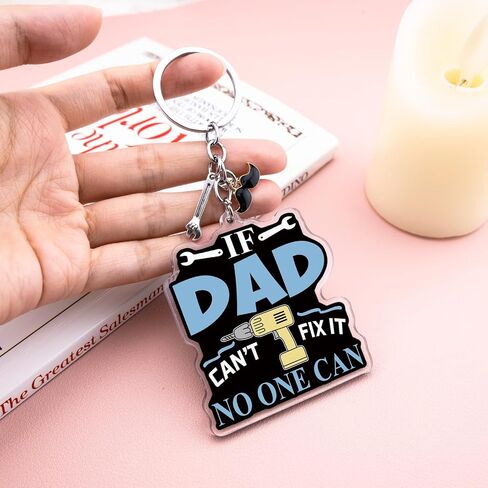 Dad Keychain From Daughter Son Best Dads Ever Gifts Birthday Gifts Papa Grandpa Grandfather Stepdad Acrylic Cool Dad Gift From Daughter Son in Saudi Arabia