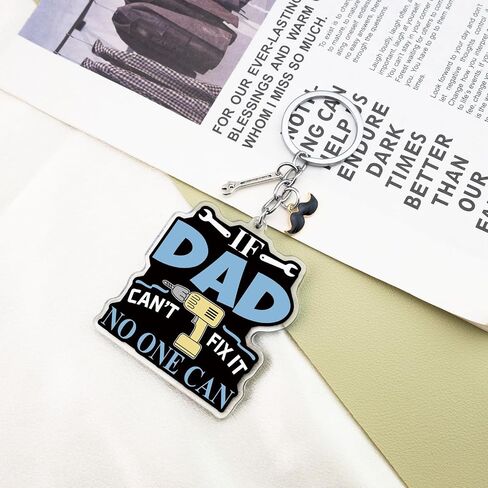 Dad Keychain From Daughter Son Best Dads Ever Gifts Birthday Gifts Papa Grandpa Grandfather Stepdad Acrylic Cool Dad Gift From Daughter Son in Saudi Arabia