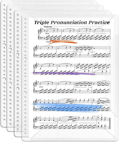 Sheet Music Folder Durable Sheet Music Binder with Thick Pages Flexible Sheet Music Organizer for Easy Page Turning Spiral Binder for A4 Manuscript Storage (Chopin) in Kuwait