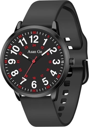 Asan Ge 38MM 3ATM Waterproof Wear Resistant Anti-Scratch Analog Nurse Watch 12/24 Hour Luminouse with Second Hand Military Time Big Face Easy to Read,Soft Breathable Easy to Clean Gift for Women in Saudi Arabia