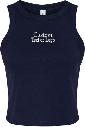 Custom Crop Tank Top Baby Tee Personalized Name & Logo Women’s Cropped Top Short Sleeve Slim Fit in Saudi Arabia