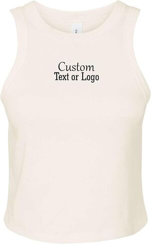 Custom Crop Tank Top Baby Tee Personalized Name & Logo Women’s Cropped Top Short Sleeve Slim Fit in Saudi Arabia